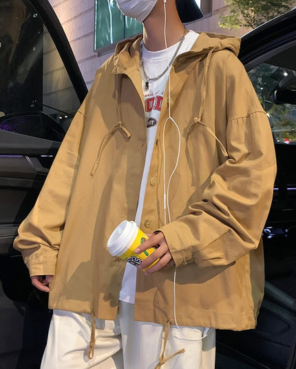 Męska kurtka przejściowa oversize z kapturem