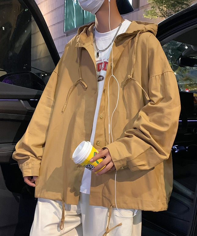 Męska kurtka przejściowa oversize z kapturem