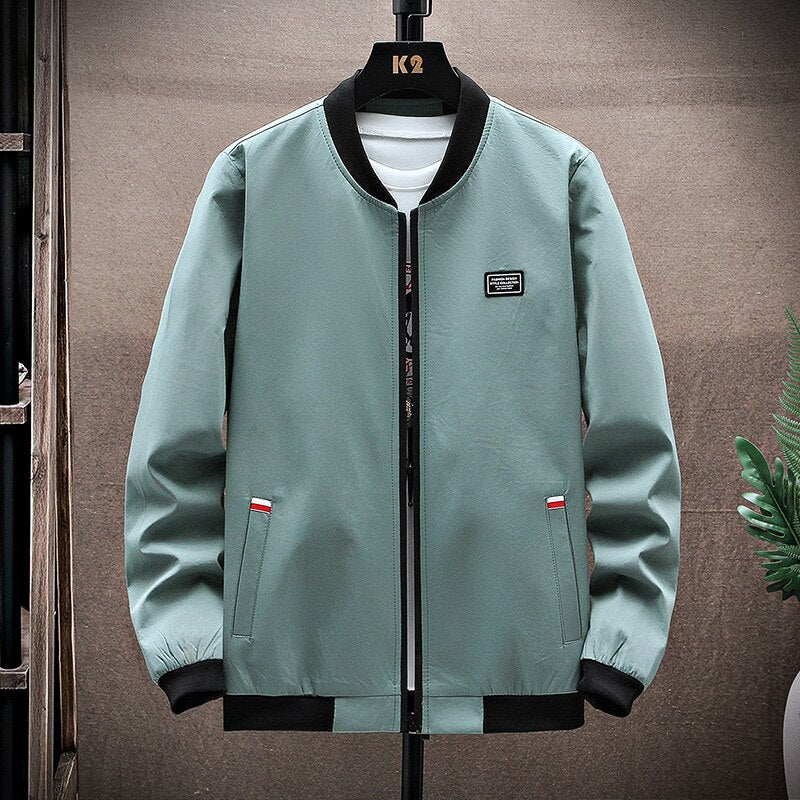 Męska kurtka przejściowa bomberka klasyczna o prostym kroju
