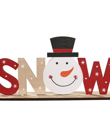 Świąteczna figurka z napisem SNOW