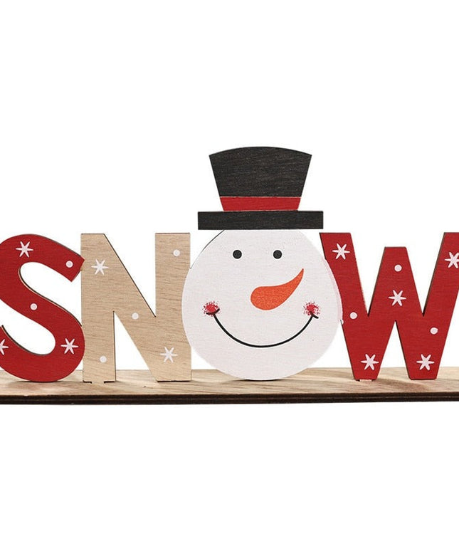 Świąteczna figurka z napisem SNOW