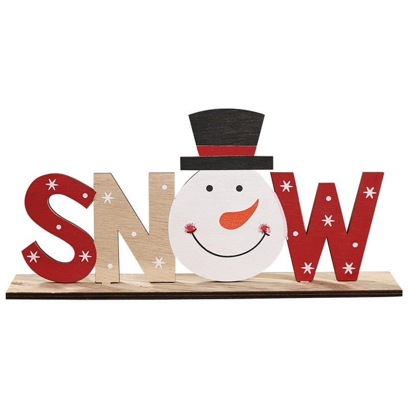 Świąteczna figurka z napisem SNOW