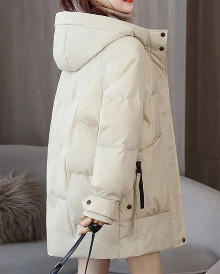 Damska klasyczna kurtka zimowa z kapturem