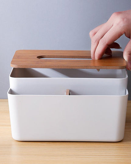 Pudełko na chusteczki z przegródkami organizer