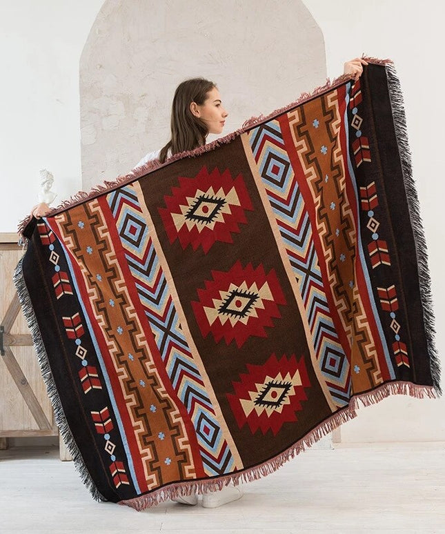 Ozdobny pled w azteckie wzory