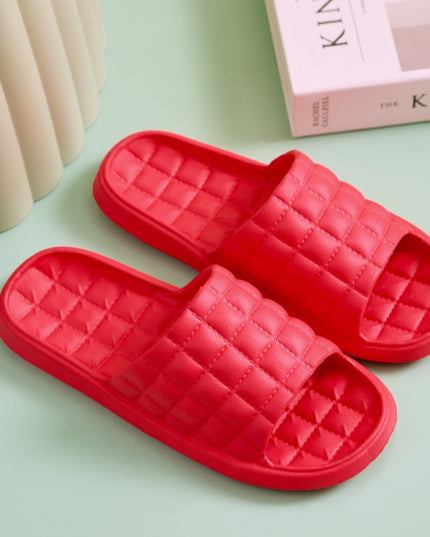 Damskie klapki gofrowane w jednolitych kolorach