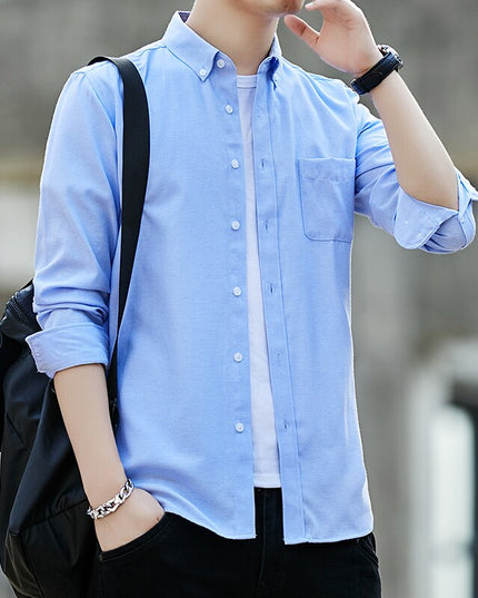 Męska koszula gładka o prostym kroju