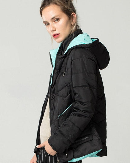 Damska kurtka przejściowa dwukolorowa