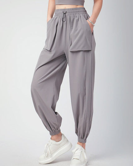 Damskie spodnie cargo z dużymi kieszeniami