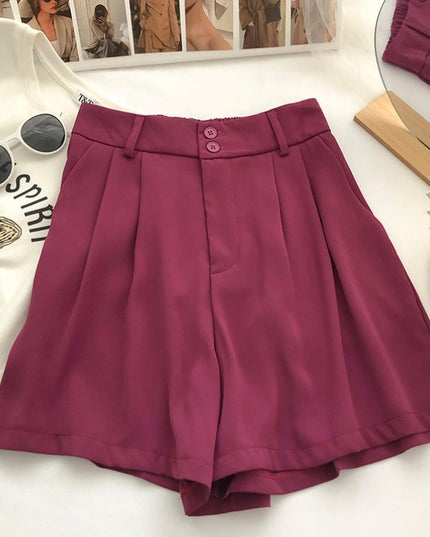 Damskie szorty eleganckie rozszerzane ku dołowi