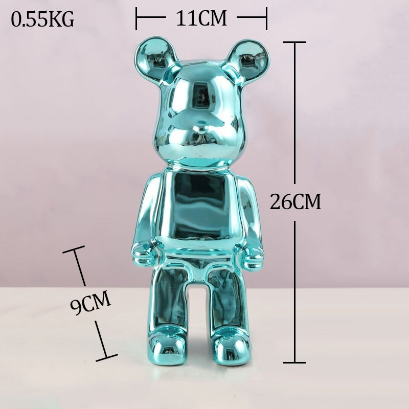 Figurka dekoracyjna ceramiczna kolorowy miś
