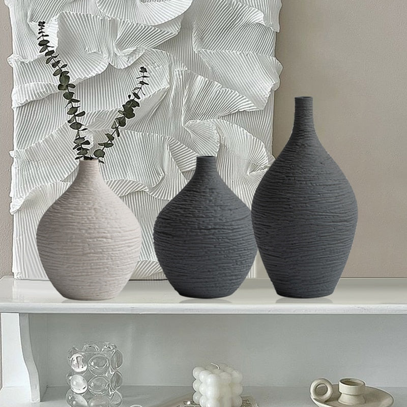Wazon ceramiczny dekoracyjny okrągły