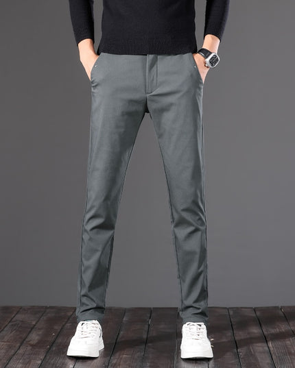 Męskie spodnie eleganckie z prostymi nogawkami