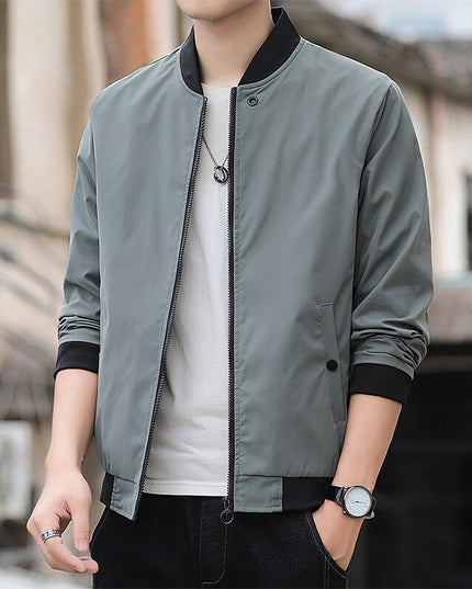 Męska kurtka przejściowa bomberka klasyczna o prostym kroju