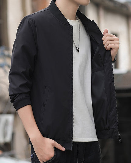 Męska kurtka przejściowa bomberka klasyczna o prostym kroju