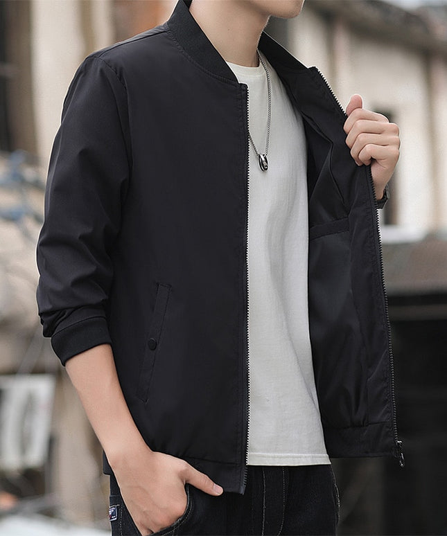 Męska kurtka przejściowa bomberka klasyczna o prostym kroju