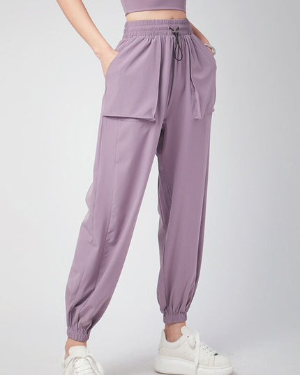 Damskie spodnie cargo z dużymi kieszeniami