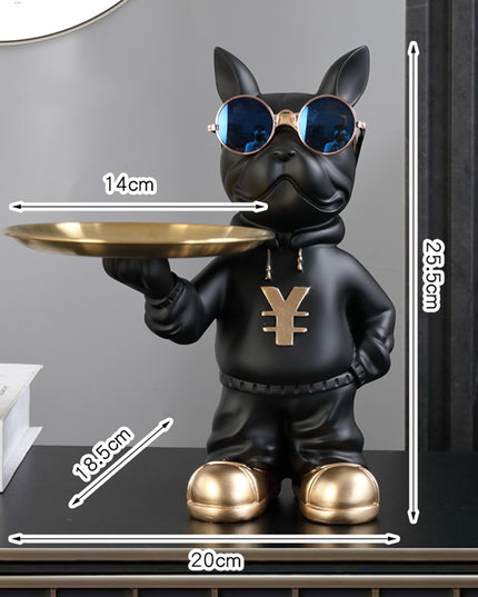 Figurka funkcjonalna buldog francuski podstawka na wino