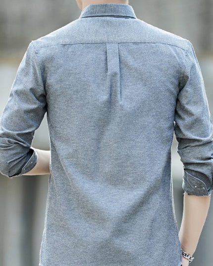 Męska koszula gładka o prostym kroju