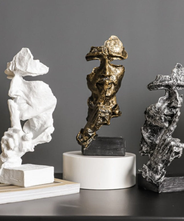 Figurka dekoracyjna rzeźba vintage motyw twarzy