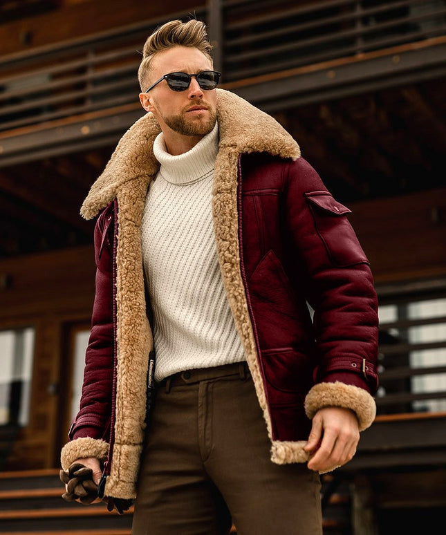 Męska kurtka zimowa z kożuszkiem