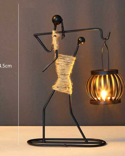 Figurka dekoracyjna świecznik w złotych kolorach