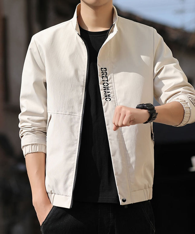 Męska kurtka przejściowa klasyczna bez kaptura