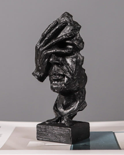 Figurka dekoracyjna rzeźba vintage motyw twarzy