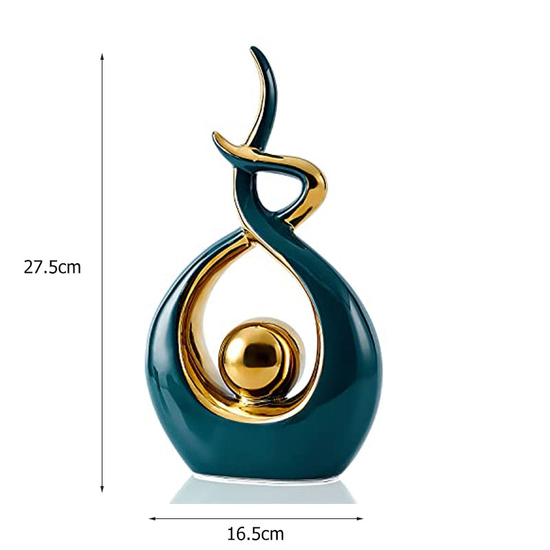 Figurka dekoracyjna ceramiczna abstrakcyjny wzór