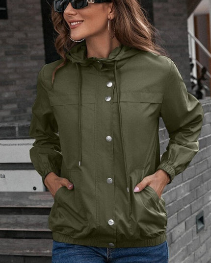 Damska kurtka przejściowa zapinana na zatrzaski