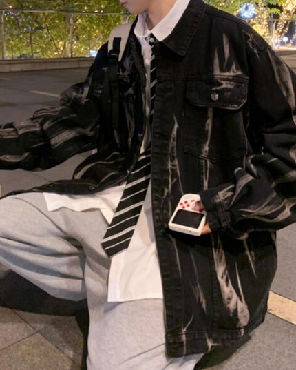 Męska kurtka jeansowa klasyczna oversize