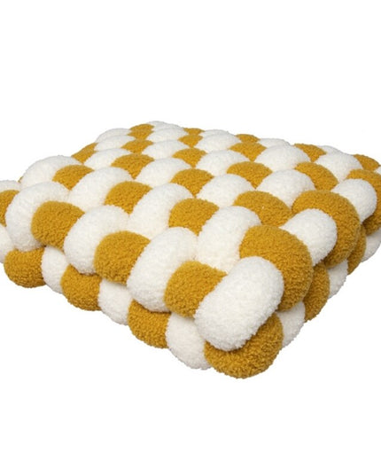 Poduszka dekoracyjna pluszowa węzeł