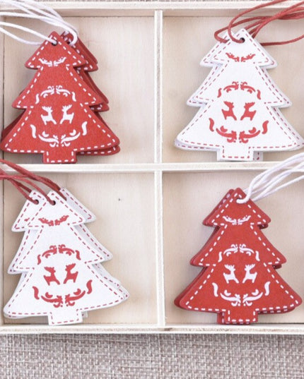 Świąteczne ozdoby wiszące w kształcie choinki