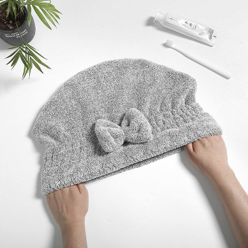 Ręcznik łazienkowy bambusowy do osuszania włosów turban