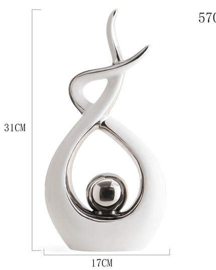 Figurka dekoracyjna ceramiczna abstrakcyjny wzór