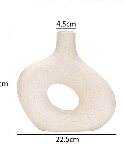 Wazon ceramiczny okrągły z wycięciem w środku