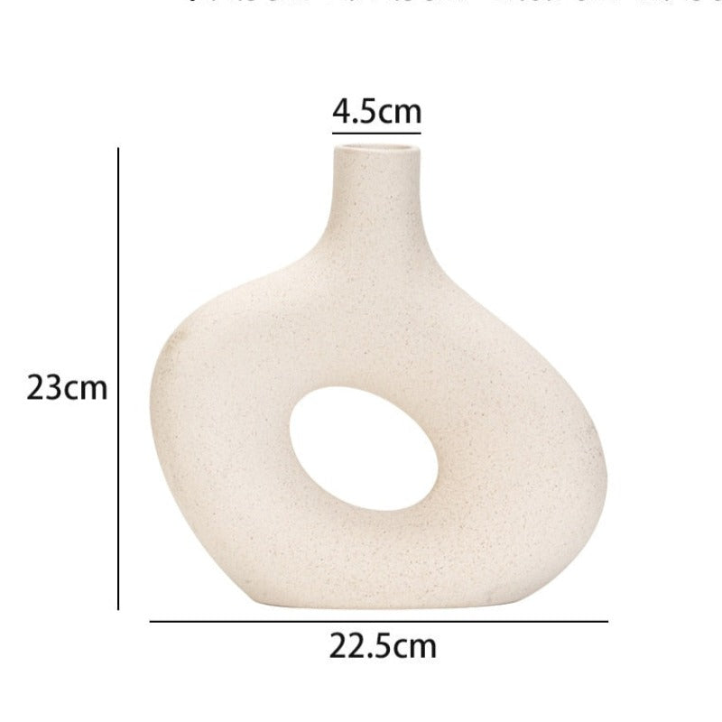 Wazon ceramiczny okrągły z wycięciem w środku