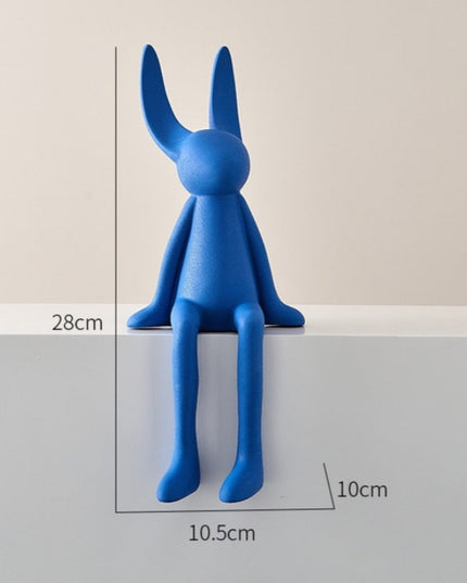 Figurka dekoracyjna kolorowy królik miniaturka