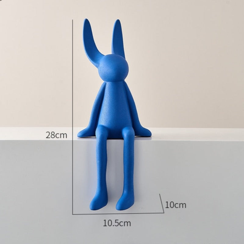 Figurka dekoracyjna kolorowy królik miniaturka