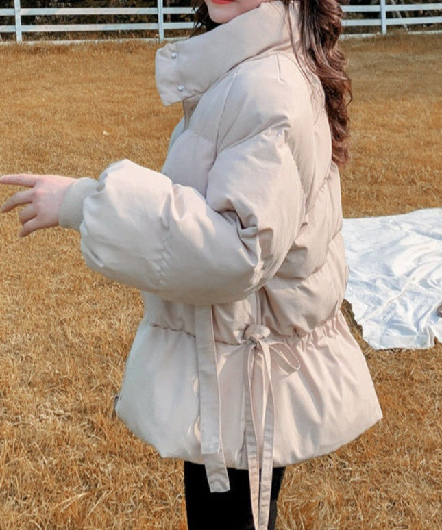 Damska kurtka zimowa z wstążkami