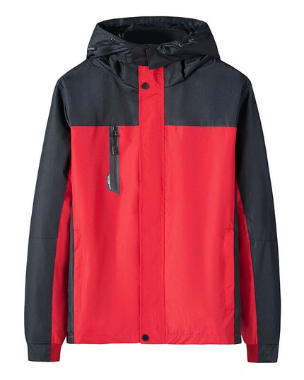 Męska kurtka przejściowa przeciwdeszczowa z kapturem