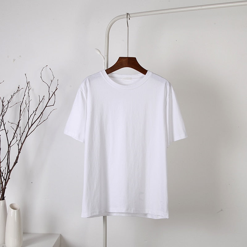 Damski T-shirt bawełniany oversize