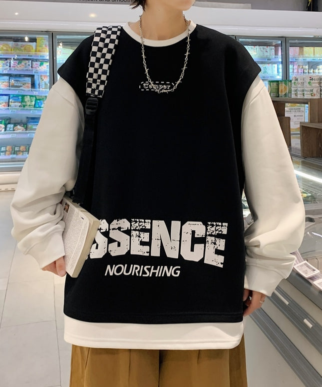 Męska bluza oversize dwukolorowa