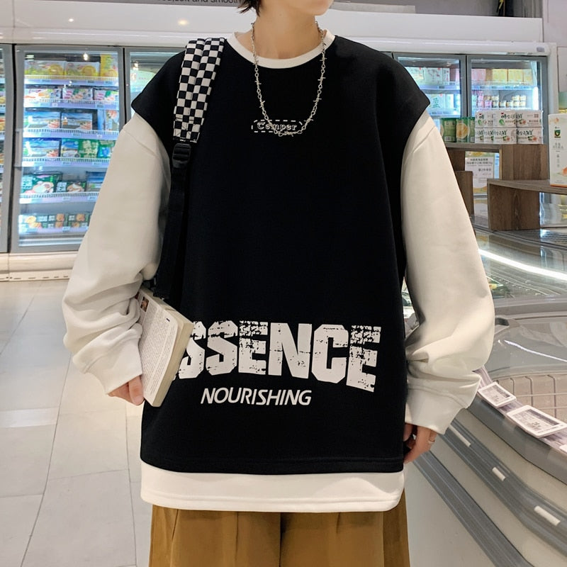 Męska bluza oversize dwukolorowa