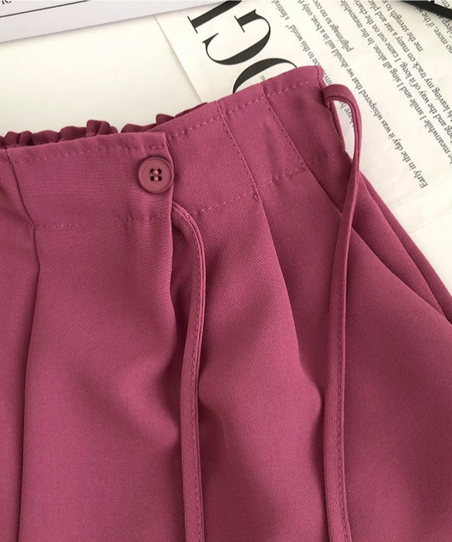 Damskie szorty elegancki z ozdobnym wiązaniem