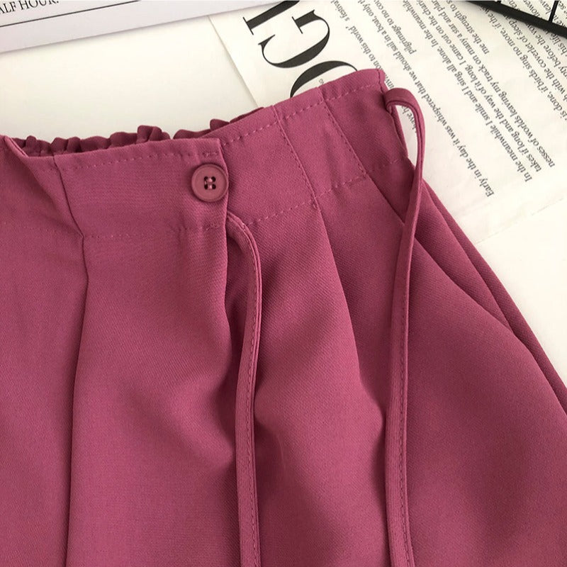 Damskie szorty elegancki z ozdobnym wiązaniem