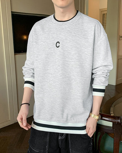 Męska bluza ze ściągaczami w paski