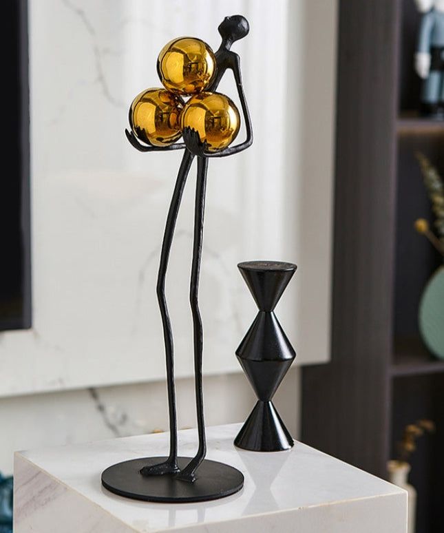 Figurka dekoracyjna wysoka czarna postać