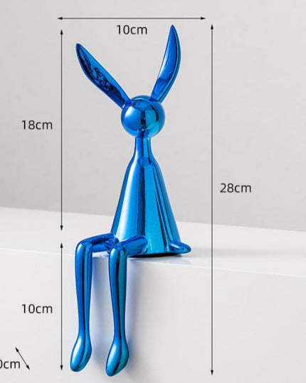 Figurka dekoracyjna kolorowy królik miniaturka