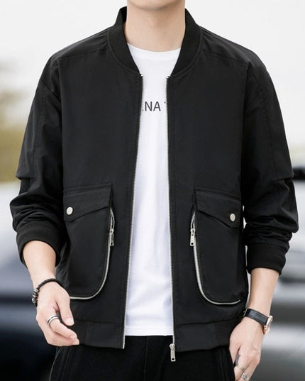 Męska kurtka przejściowa bomberka z dużymi kieszeniami